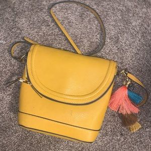 Mustard. Cross body bag